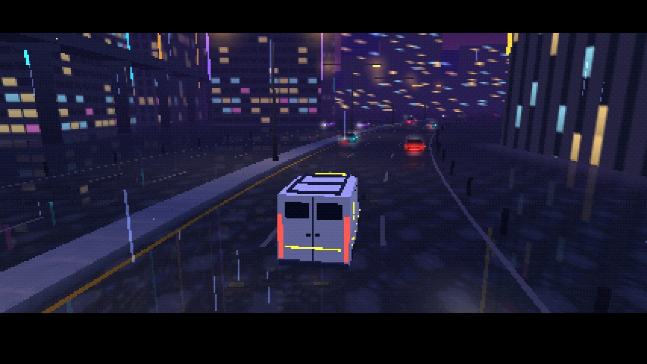 The opening: a delivery van at night